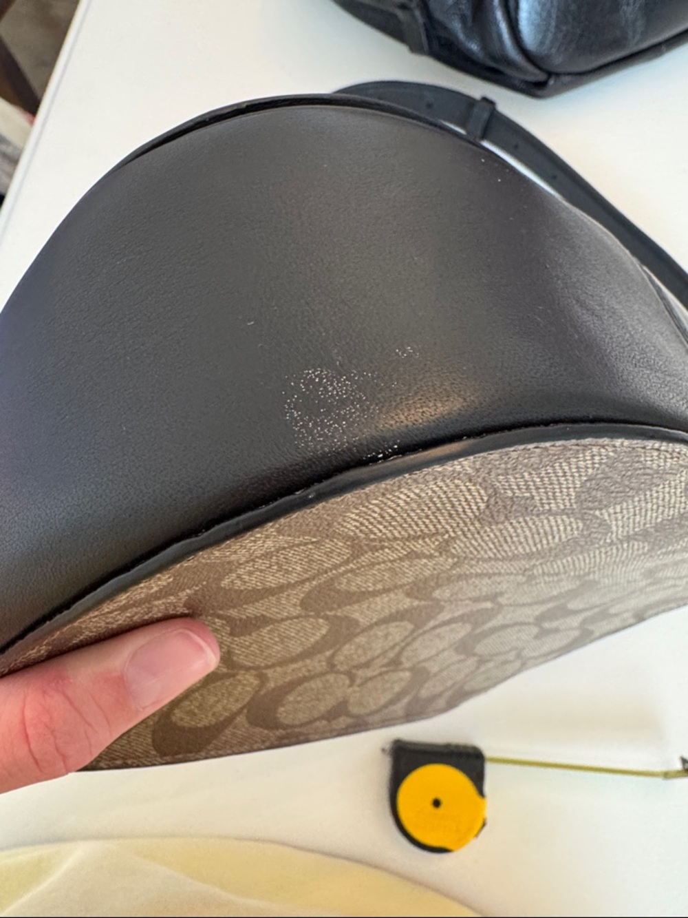 Coach Georgie Saddle Bag In Colorblock Signature Canvas Rivets $398 C3593 - Picture 12 of 12